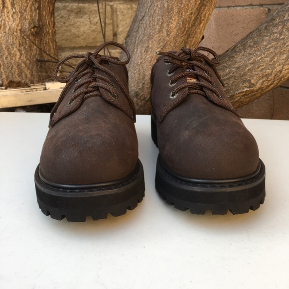 NEW DICKIES Composite Toe Lace Up Work Shoes Brown Size 10 - Picture 4 of 8